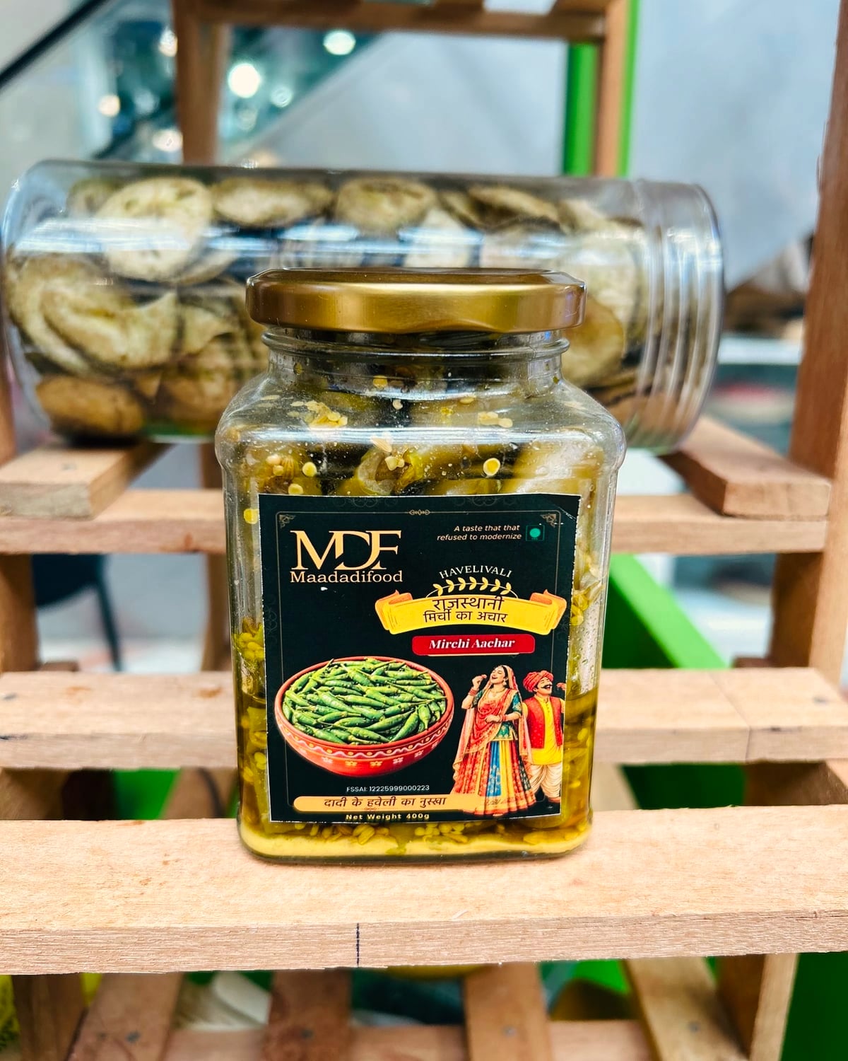Rajasthani Hari Mirch Achaar - Green Chilli Pickle